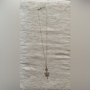 Long Geometric Pendant Necklace Gold And Silver